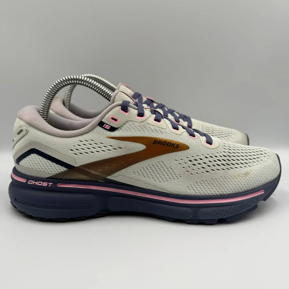 Brooks Ghost 15 Pink Purple Running Shoes Sneakers Women's Size 8.5 1203801B147